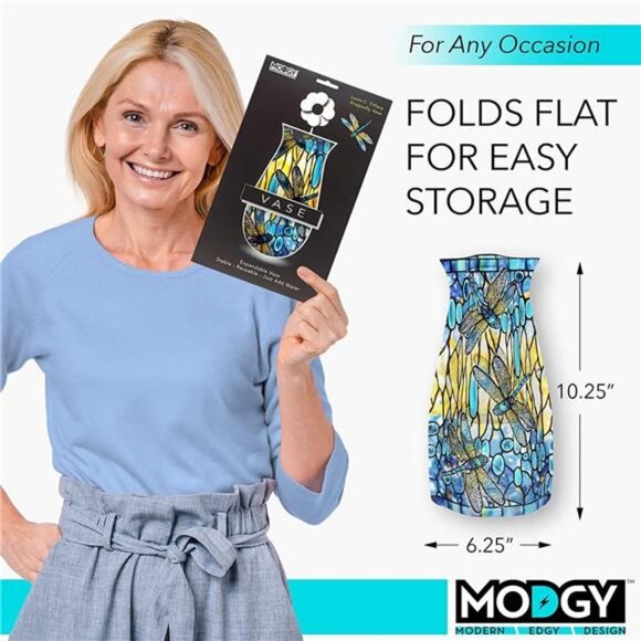 MODGY Expandable Flower Vase Plastic Decorative Modern Vases for Flowers - Picture 6 of 7